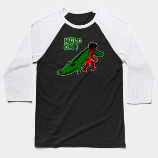 Kid and Crocodile Baseball T-Shirt
